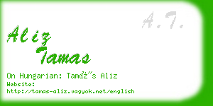 aliz tamas business card